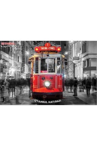 Yapışkanlı Pano/İstanbul, Tramvay 33X48 Cm.