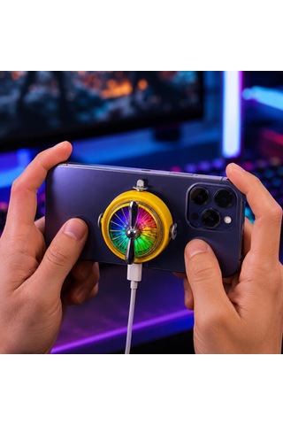 Rgb Aydınlatmalı Sessiz Telefon Soğutucu Mobil Oyun Ve Günlük Kullanım