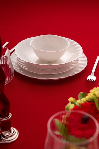 Emsan Arina 24 Parça 6 Kişilik Yemek Takımı Beyaz