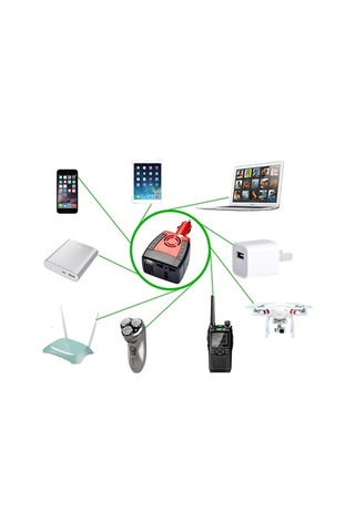 Ulzyvf 75w Araba İnvertörü 12v 220v Çevirici Güç Dönüştürücü Araç İçin