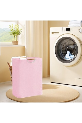 Pazly Suntek Çok Amaçlı Katlanabilir Pembe Çamaşır Sepeti - Ev & Organizasyon Pembe