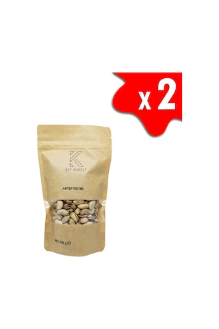 Key Market Doğal Kavrulmuş Kabuklu Tuzlu Ana Çıtlak Taze Antep Fıstığı 2 x 250 G