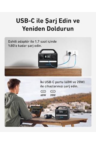 Anker Solıx 522 Powerhouse 300wh I 300w Taşınabilir Güç Kaynağı-a1721