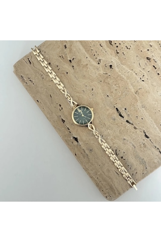 Savior Collection Electra Gold Yeşil Saat