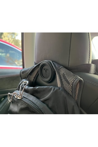 Tesla Model 3 / Y Uyumlu Koltuk Arkası Çanta Askısı Ve Telefon Tutucu - Magsafe Destekli Çok Fonksiyonlu Aparat