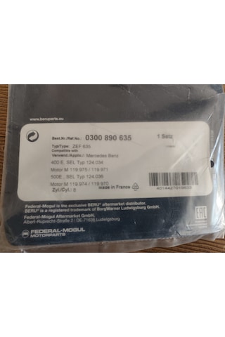 Mercedes W124 W140 W210 M119 Buji Kablosu Takımı Beru Zef635