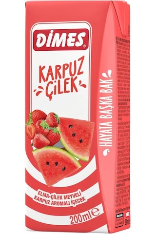 Dimes Karpuz Ve Çilekli İçecek 200 Ml X 27 Adet