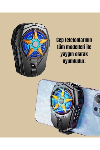 Cep Telefonu Radyatörü Type-c, 2 Vitesli, Sessiz Soğutma Fanı Yeni Nesil