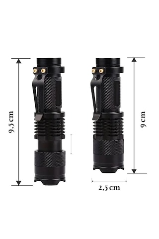 Uv-102 Ultraviyole Mor Işık Fener, 365 Nm Uv El Feneri Siyah