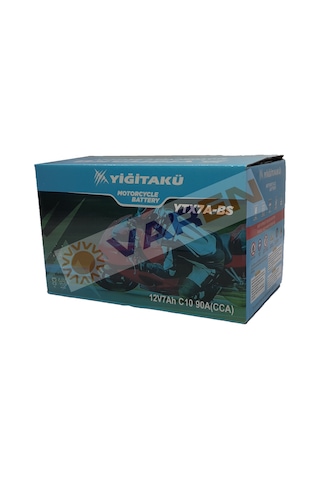 12 V 7 Ah-amper Ytx7a Bs Yiğit Akü Motosiklet Aküsü