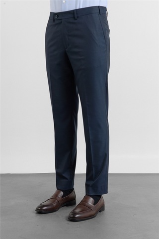 İmza Lacivert Yan Cep Açık Paça Bez Ayağı Comfort Fit Esnek Pantolon 1003255127 Koyu Lacivert