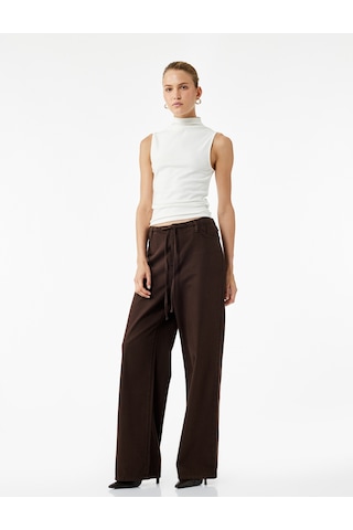 Koton Pamuklu Slim Fit Kolsuz Dik Yaka Body Ekru 6wak10180ek Ekru