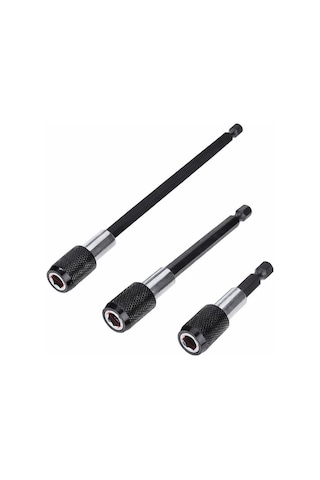 6-10-15 Cm 3'lü Manyetik Uzatma Bits Adaptör Seti Ulaşılmaz Alanlar Ve Hassas Vidalama, 7430000722644