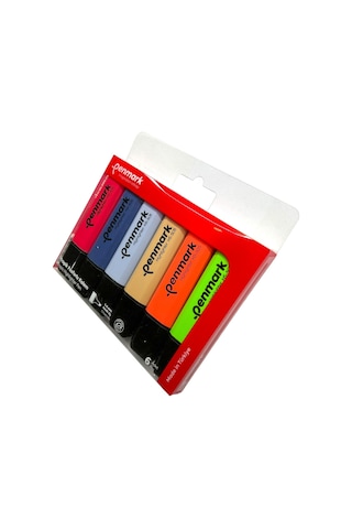 Penmark Fosforlu Kalem 6'lı Asetat Karışık Renk Tropik 86831817711334 Hs-505-6t 709705 Çok Renkli