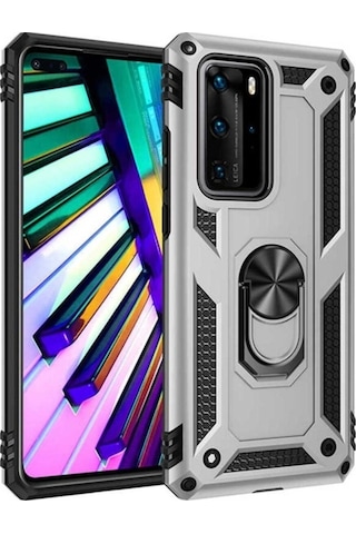 Huawei P40 Pro Kılıf Zore Vega Kapak Gri