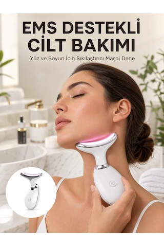 Cilt Yenileyici Şarjlı Güzellik Aleti - Pozitif/negatif İyon Titreşimli Masaj Ve Kırmızı-mavi-yeşil Işıkla Yeni Nesil