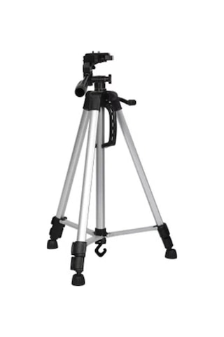 3366 Alüminyum Tripod 55ınç Profesyonel Kamera Tripod 140 Cm Telefon Tutucu Tripot, Gri Diğer
