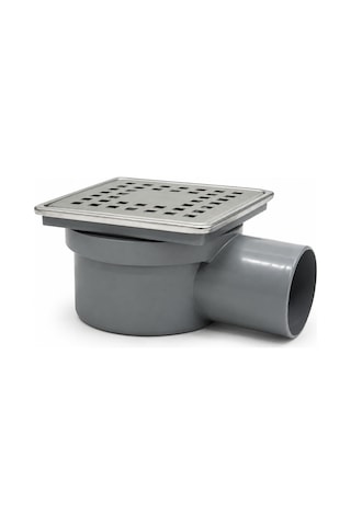 Purvex Home 10x10 Paslanmaz Metal Çerçeveli Paslanmaz Yer Süzgeci - Yandan Çıkışlı