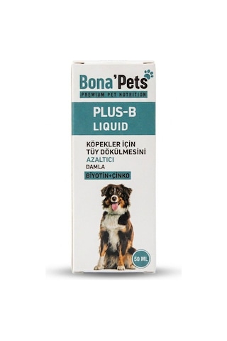 Bona Pets Plus-b Liquid Köpekler Için Tüy Dökülmesi Azaltıcı Damla 50mg
