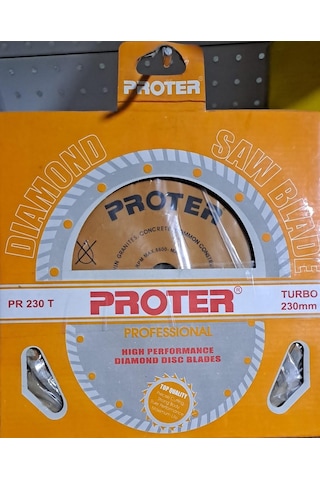 Proter Pr 230 T Turbo Elmas Kesici Testere 230 X 2.4 X 7.0 X 22.23 Mm Proter