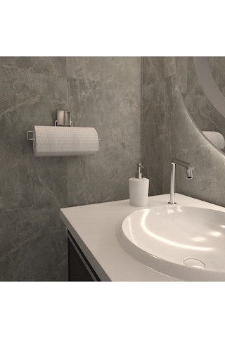 Decorev Lüks Krom Rulo Havlu Askı Modern Banyo Aksesuarı Krom