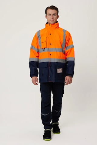 Eradium 5n1 Reflektörlü İş Güvenliği Parkası F.turuncu-lacivert