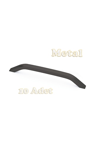 İdil Alüminyum Metal Lüks Modern Mobilya Çekmece Mutfak Dolabı Kulpu Siyah 224mm 10 Adet Siyah