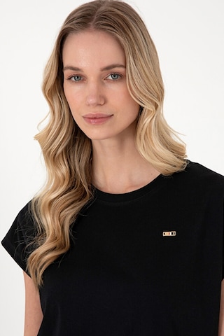 U.S. Polo Assn. Kadın Bisiklet Yaka Tişört 50305720-vr046 Siyah
