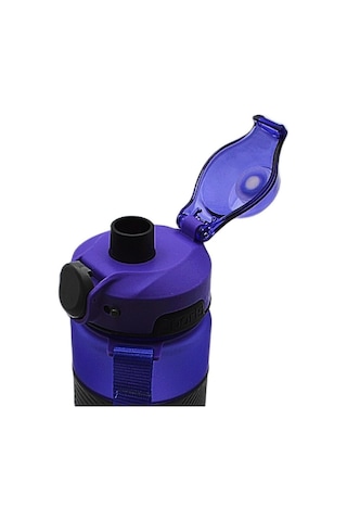 Noki Su Matarası Tritan Auto Kapak Soft Touch Silikon Bantlı Askılı 750 Ml Mor