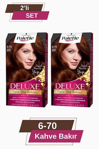 Palette Deluxe 6 - 70 Kahve Bakır X 2 Adet Saç Boyası
