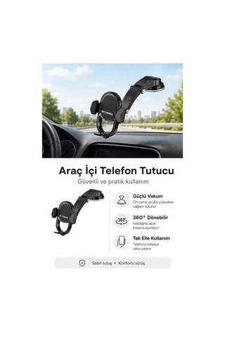 Premium Mobil Stant Pratik Aparat Telefon Tutucu Araç İçi Oto Aksesuarları Jx039 Siyah