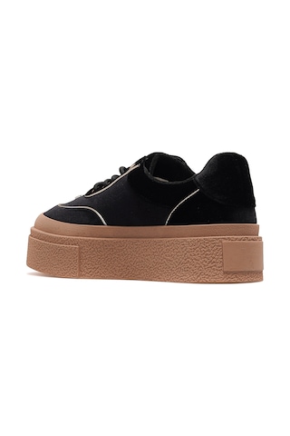 Guja Kadın Deri Sneaker Ayakkabı 25k 25k330 Z Siyah Süet Siyah Süet