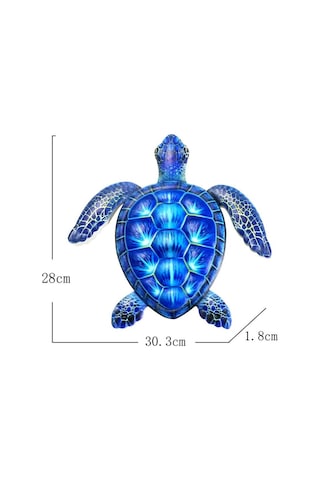 Hangfox Altın Sarı Metal Kaplumbağa Duvar Dekoru - Deniz Tema Ofis Oturma Odası Zenginleştirici Kolay Asma Sanatsal Dekor Diğer