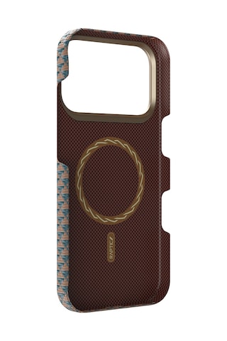 İphone 17 Pro Max Uyumlu Kılıf M-safe Şarj Özellikli Raptic Aramid Skin Origin Seri Kapak Gold-mavi Mavi - Gold