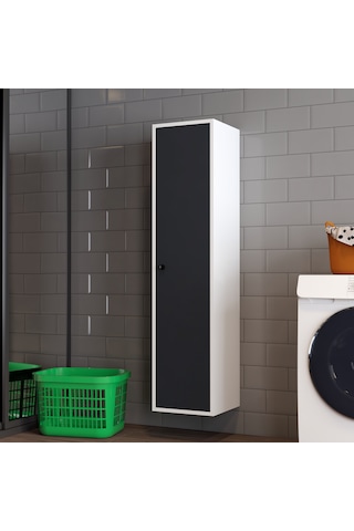 Mila Banyo Kileri Çok Amaçlı Dolap Banyo Dolabı Duvara Monte Beyaz&antrasit Beyaz - Antrasit