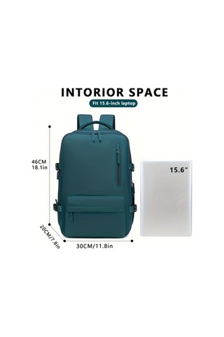 Fastbuy Big Kapasiteli Hightower Peacock Blue Seyahat Sırt Çantası Laptop Ayakkabı Şarj Portu Mavi