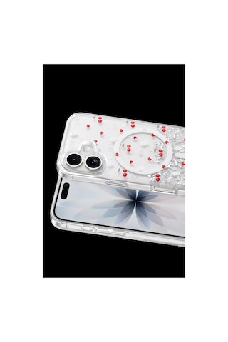 Onegif Apple İphone Uyumlu 16 Misk Simli Magsafe Kapak - Desen 5 Çok Renkli