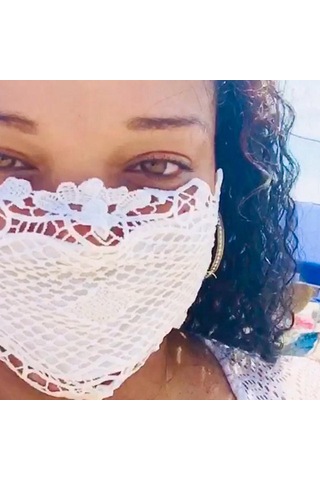 Siyah Jonathan Delicate Dantel Aplike Yıkanabilir Ve Tekrar Kullanılabilir Ağız Yüz Maskesi Yüz Maskesi