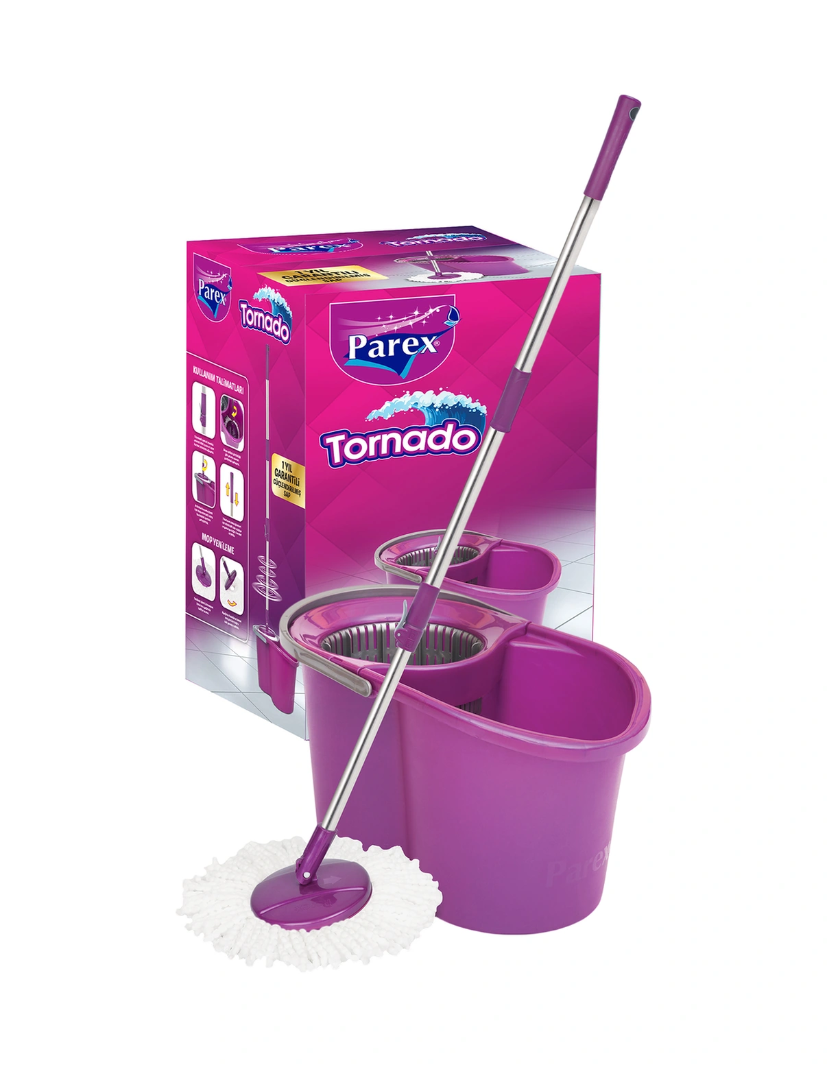 Tornado Otomatik Temizlik Seti Ve 3'lü Yedek Mop Paketi