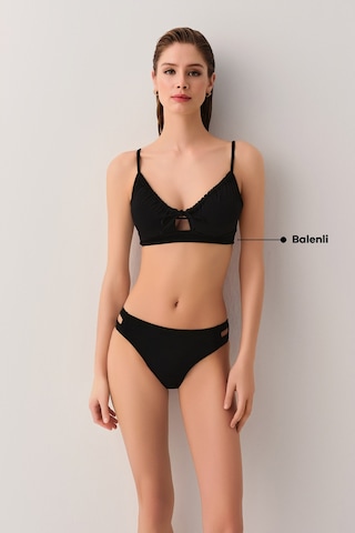 Suwen Toparlayıcı Balenli Bralet Bikini Üst Sbn26635012 Siyah