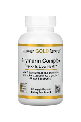 California Gold Nutrition Silymarin Milk Thistle Liv52 120 Caps