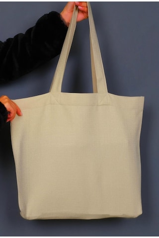 Keten Görünümlü Körüklü Kadın Kol Ve Omuz Çantası Krem-1408