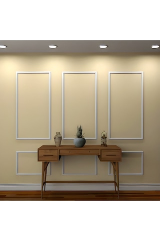 Dekoratif Boyanabilir Poliüretan Duvar Çıtası - 6' Lı Hazır Kesim Çerçeve Seti-duvar Süsü