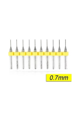 10 Adet 0.7mm Tungsten Karbür Delme Pcb Matkap Ucu