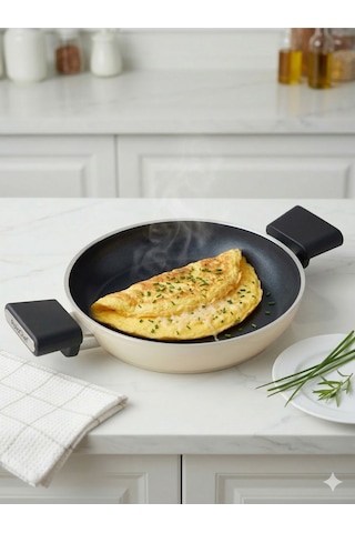 Vista Seramik Yumurta,sucuk,omlet Sahan 20 Cm Siyah Gümüş