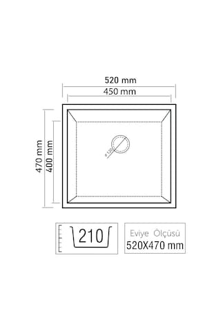 Thorax Granit Eviye Molto C2 Antrasit