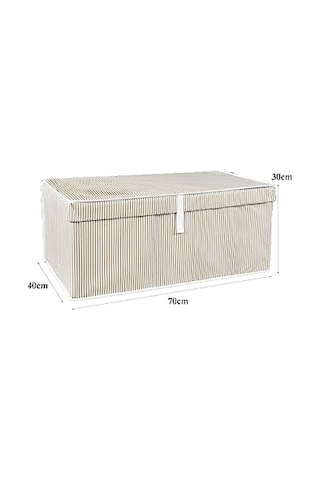 Pazar Kapısı Çok Amaçlı Düzenleyici Kapaklı Sandık Tipi Kutu Hurç Organizer 70 X 40 X 30, Kahverengi