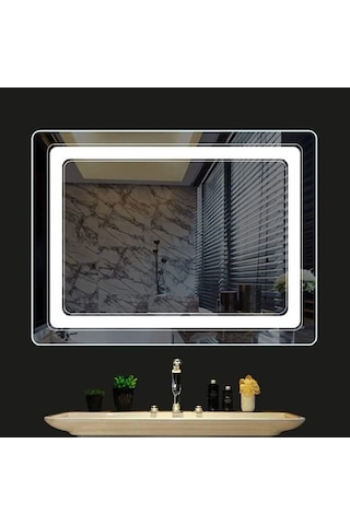 Brat 50x70 Bn054 Buğu Çözücülü Dokunmatik Led Ayna Düz Ayna