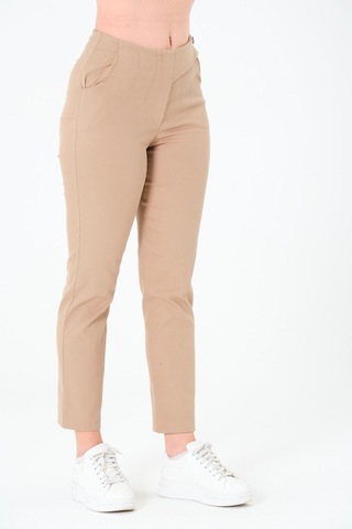 Sortie Collection Tek Düğmeli Gabardin Pantalon Bej
