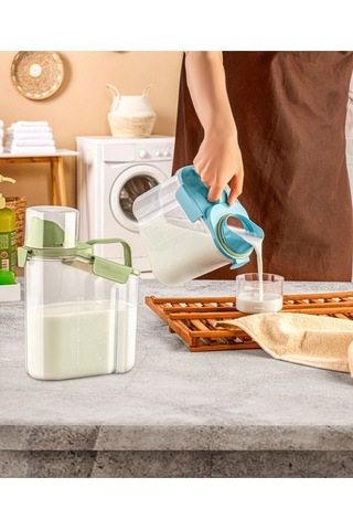 Yeni Nesil Çok Fonksiyonlu Saklama Kabı 1800 Ml Plastik Mavi Diğer